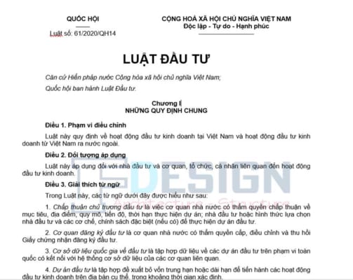 Luật Đầu tư 2020